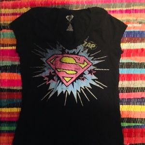 Superman shirt junior women. Very cute! Medium